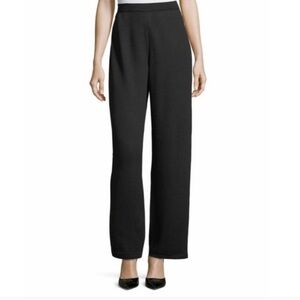 St. John caviar collection Santana  knit pull on wide leg black pants size 16